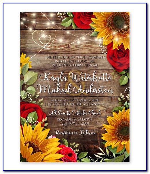 Wedding Invitations With Roses Design