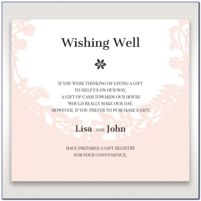 Wedding Invite Wishing Well Wording