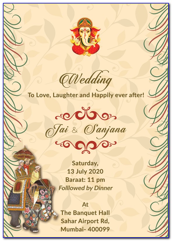 Whatsapp Hindu Wedding Invitation Free