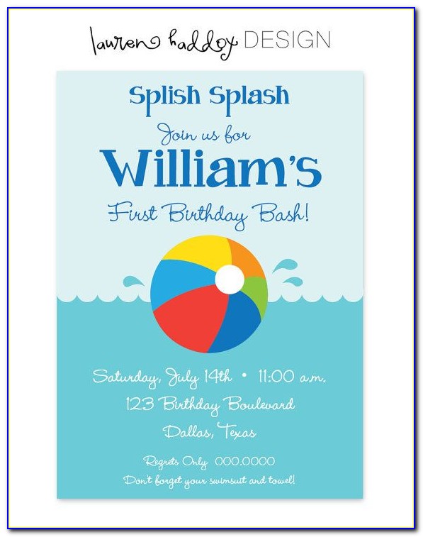 Wiffle Ball Birthday Invitations