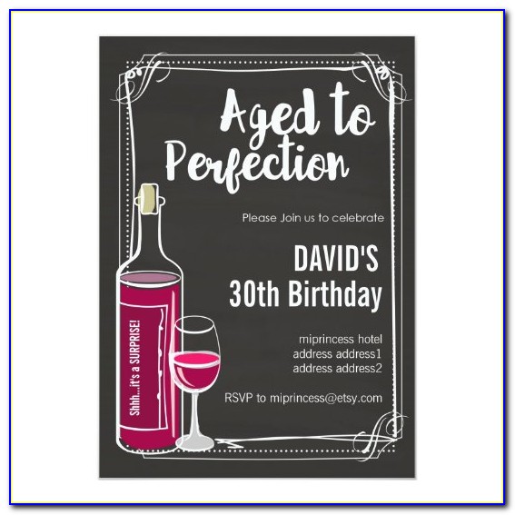 Wine Tasting Birthday Party Invitations