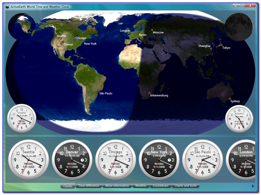 World Clock Map Day Night
