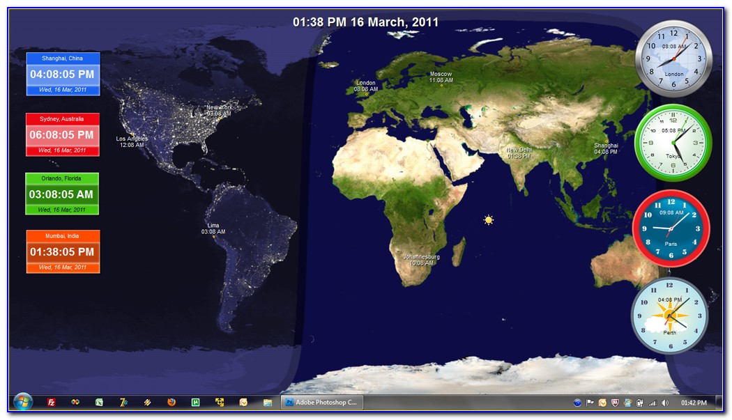 World Clock Map Daylight