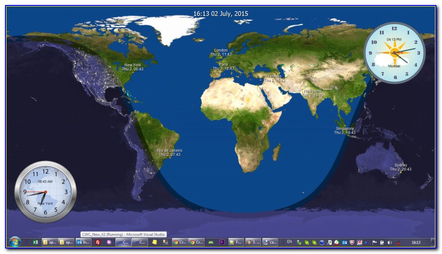 World Clock Map Live