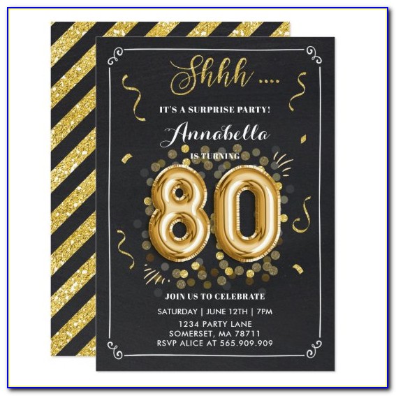 Zazzle Invitations 80th Birthday
