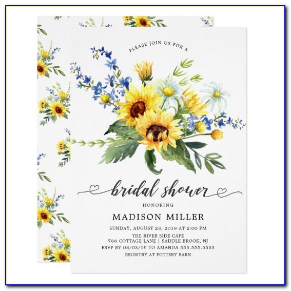 Zazzle Sunflower Wedding Invitations