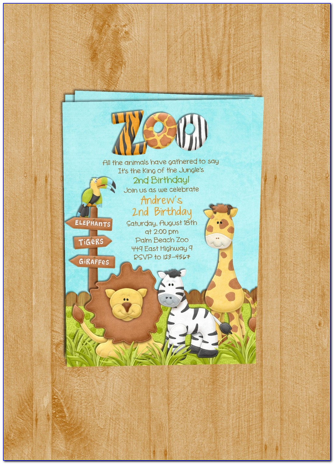 Zoo Birthday Invitations Free