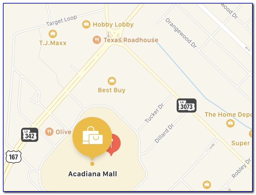 Acadiana Mall Directory Map