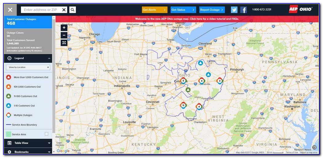 Aep Outage Map Gallipolis Ohio