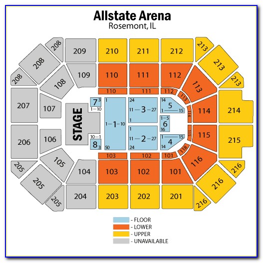 Allstate Arena Parking Map