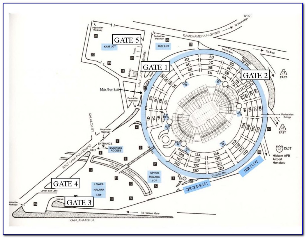 Aloha Stadium Map Parking