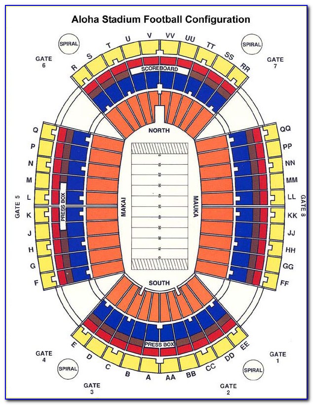 Aloha Stadium Seating Map
