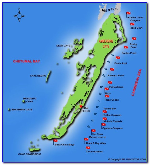 Ambergris Caye Map Restaurants