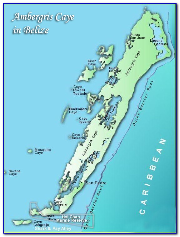 Ambergris Caye Snorkeling Map