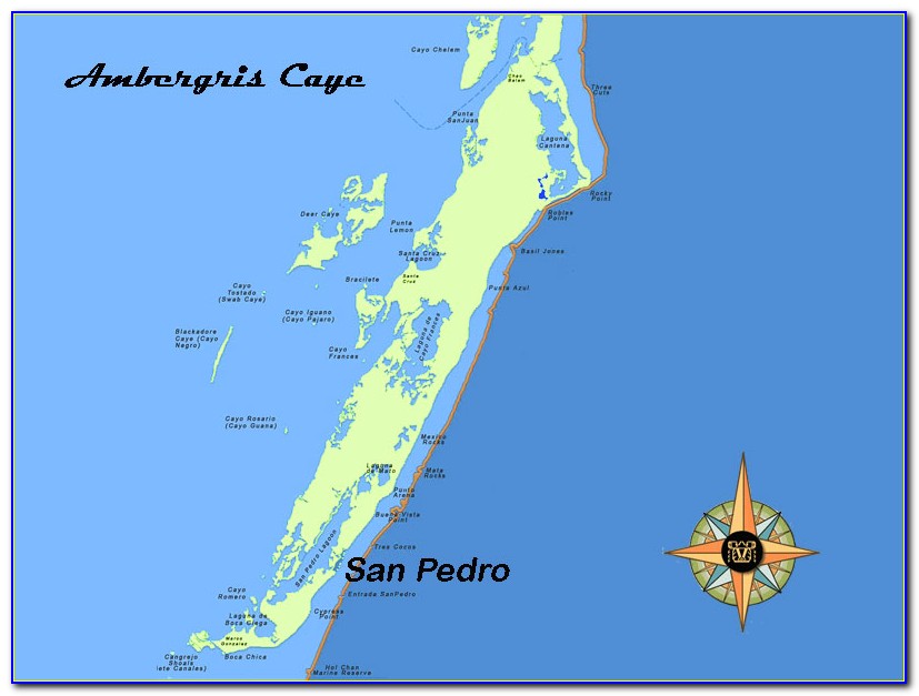 Ambergris Caye Tourist Map