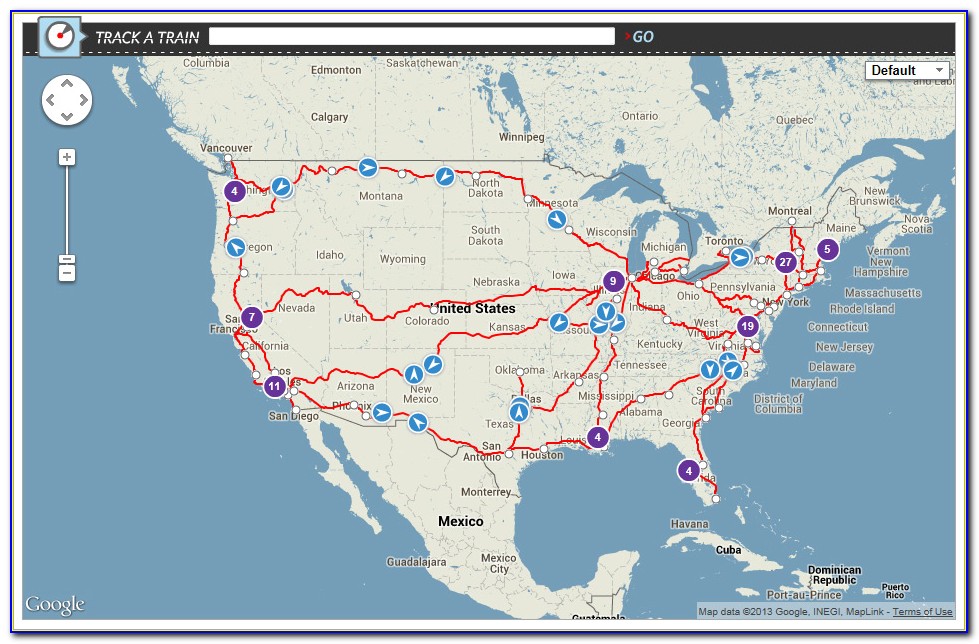 Amtrak Tracker Map