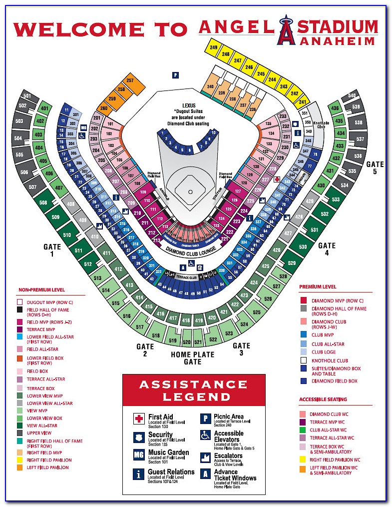Angels Stadium Interactive Seating Chart