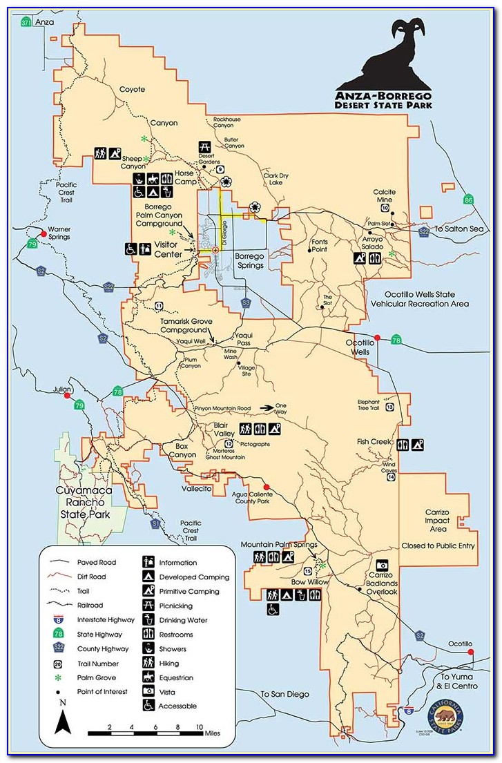 Anza Borrego State Park Map