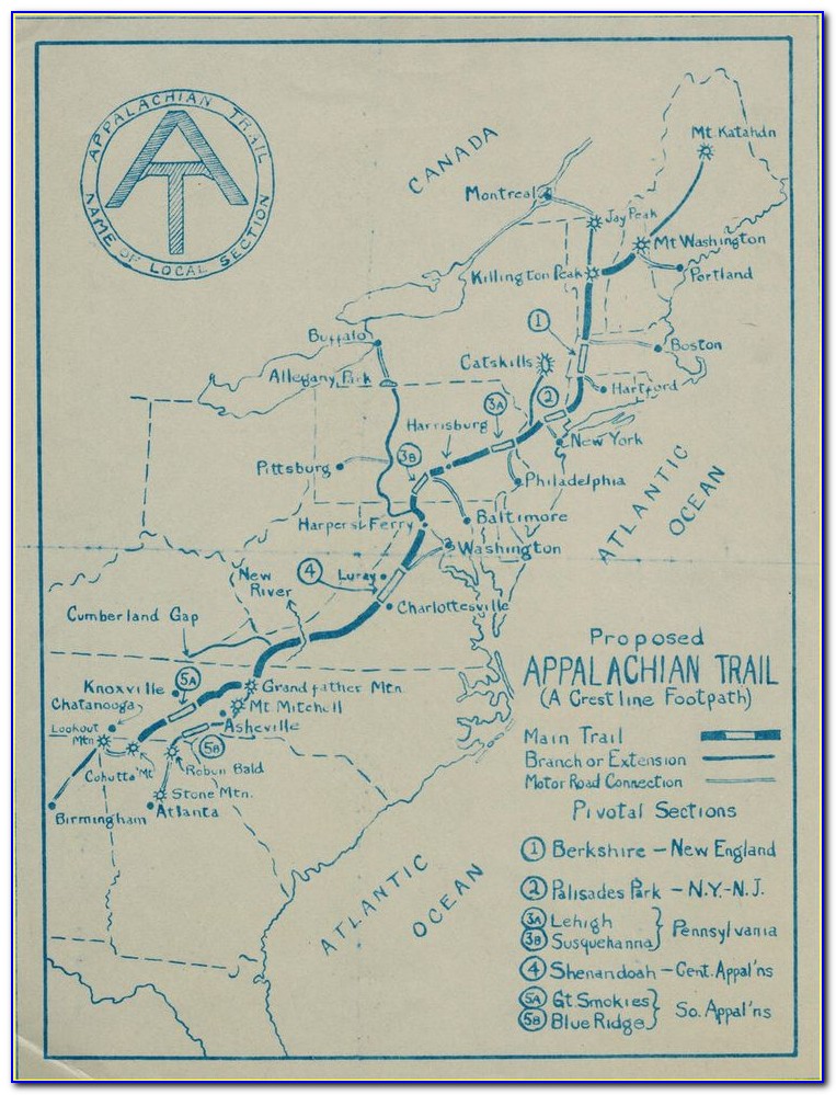 Appalachian Trail Maine Map