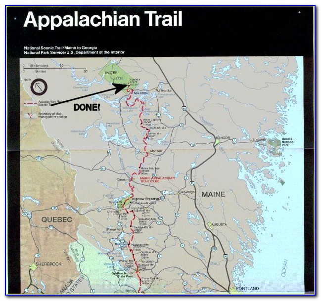 Appalachian Trail Map Through Maine