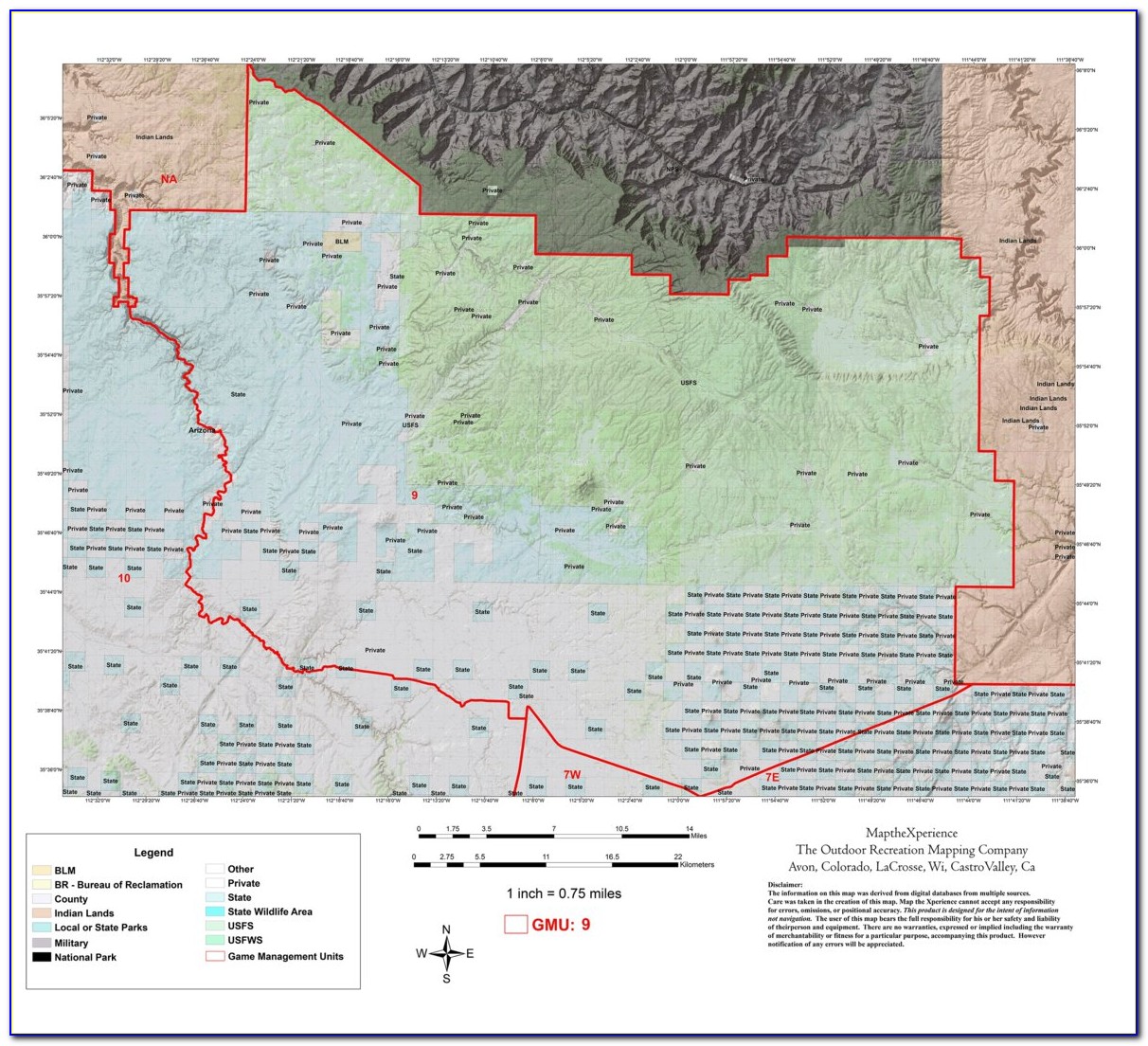 Arizona Hunting Unit 3b Map