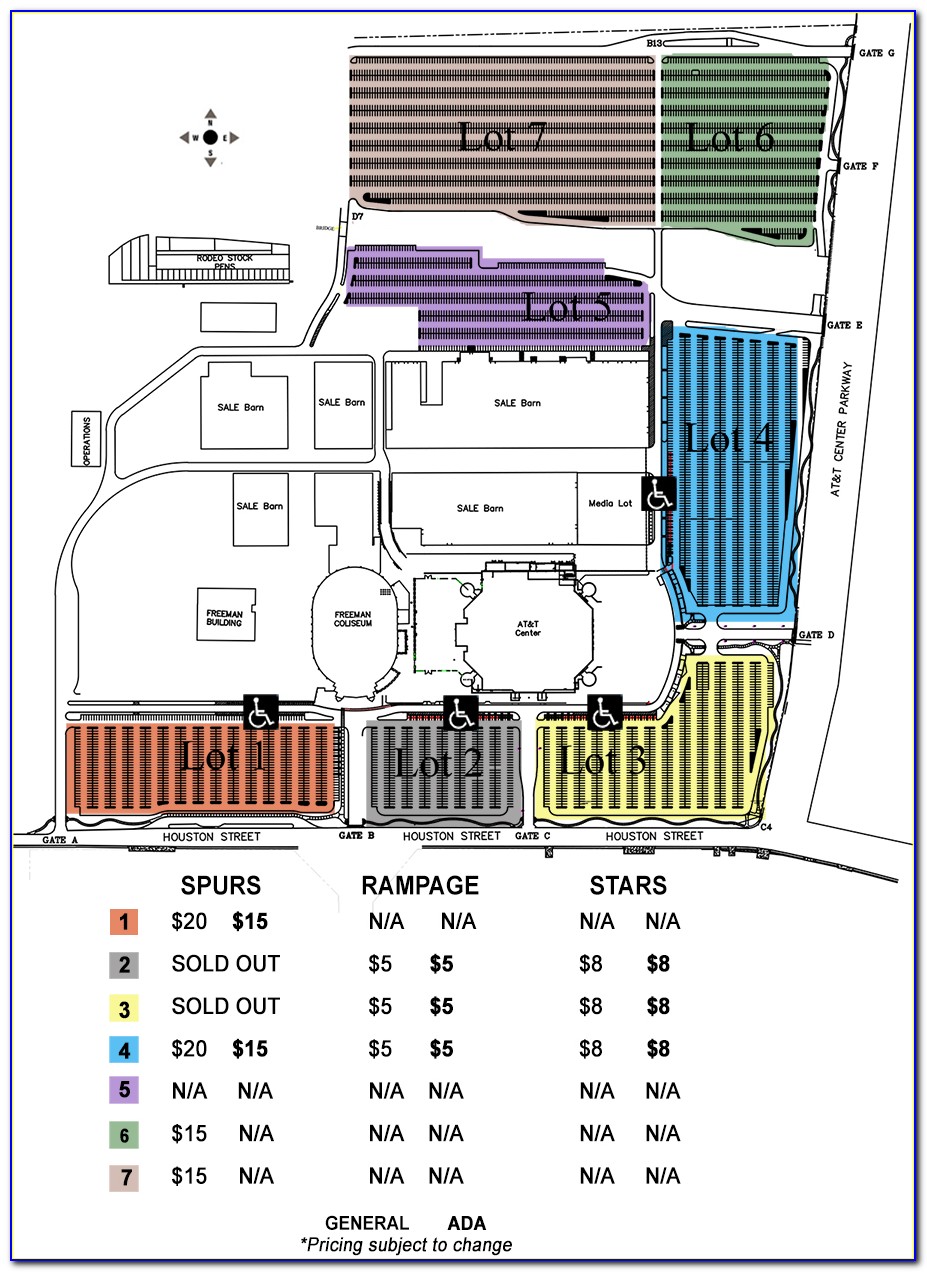 Att Center Parking Map