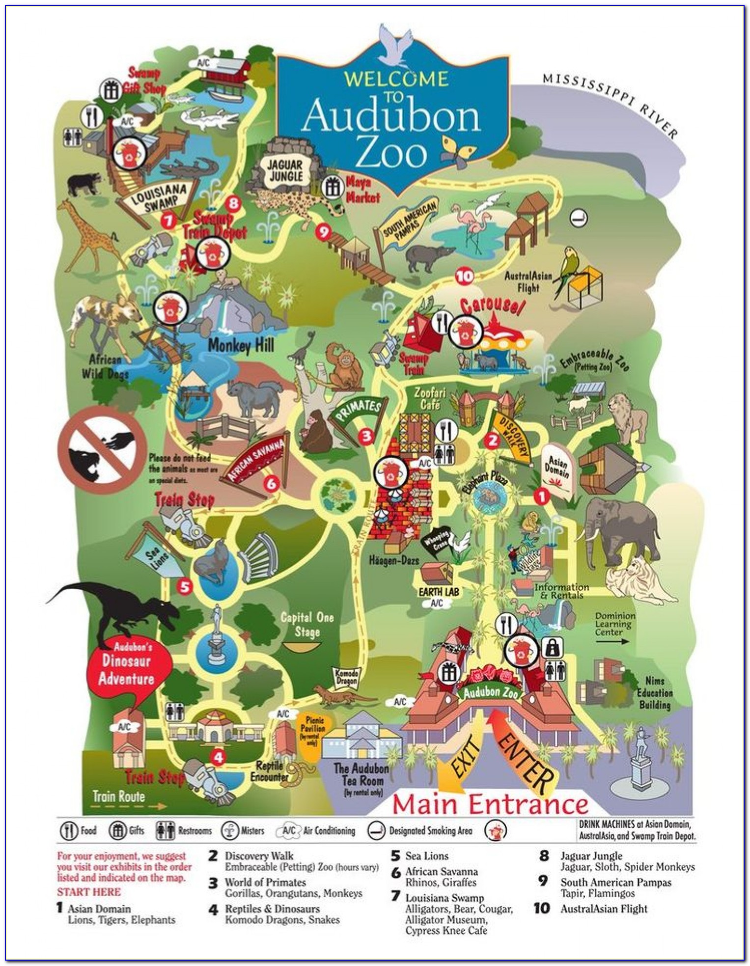 Audubon Zoo Map