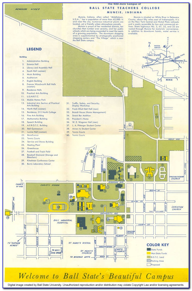 Ball State Campus Parking Map