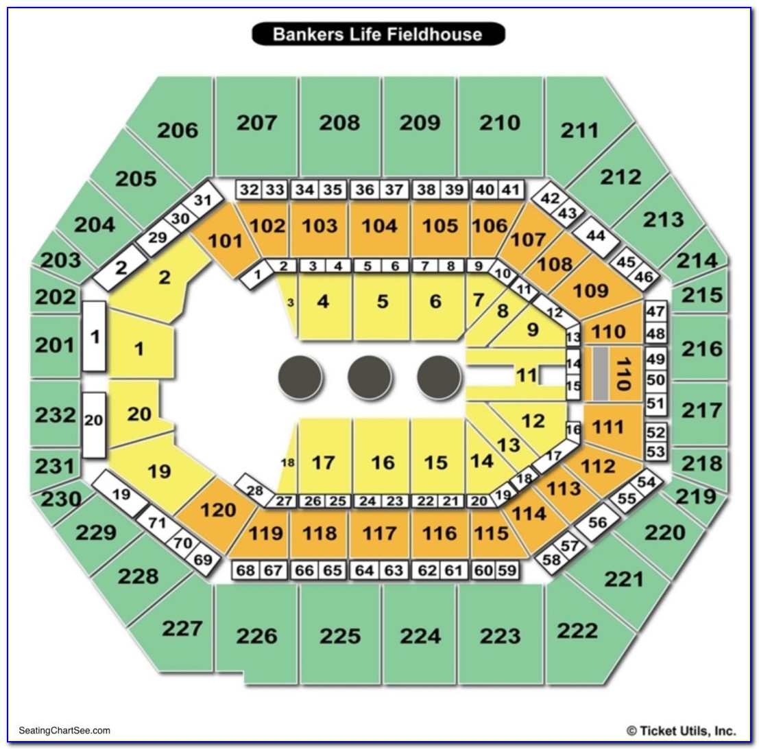 Bankers Life Fieldhouse Seating Chart View