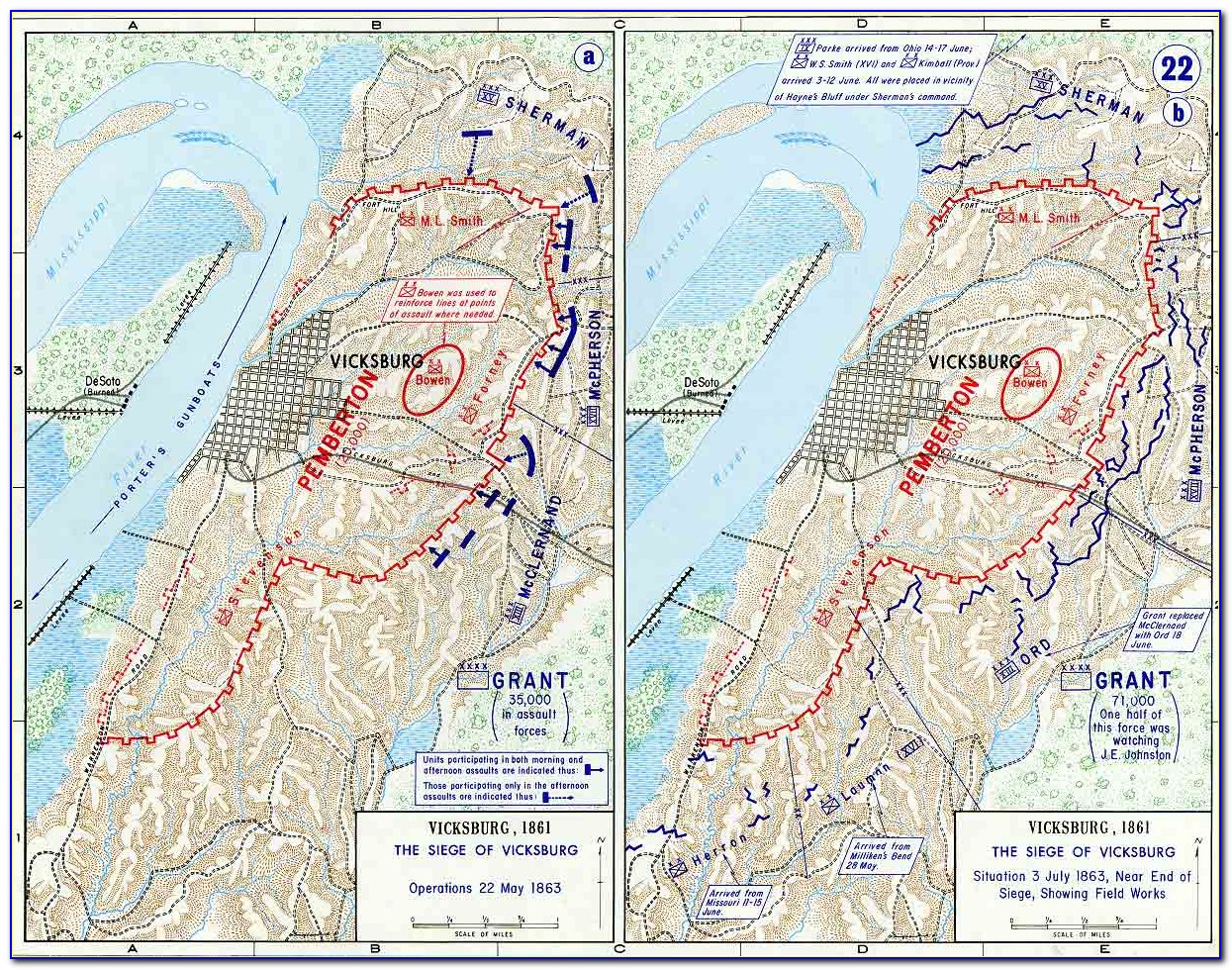 Battle Map Vicksburg Campaign