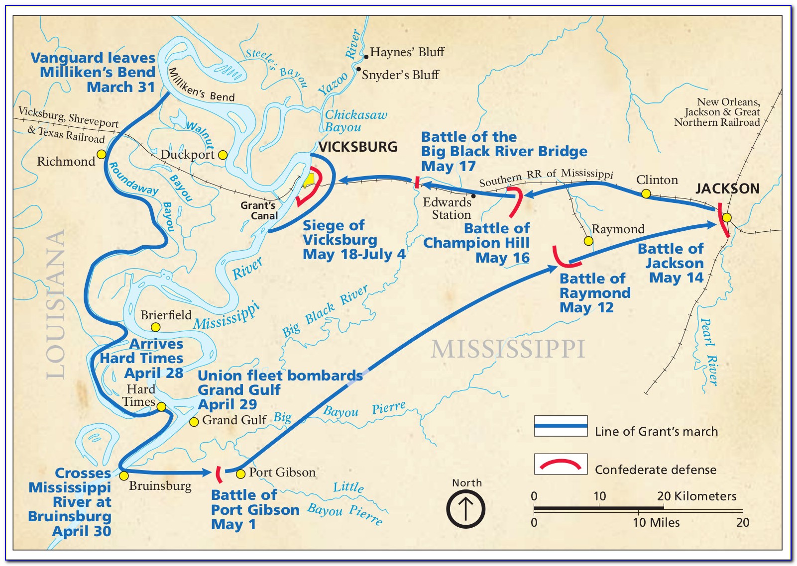 Battle Of Vicksburg On Us Map