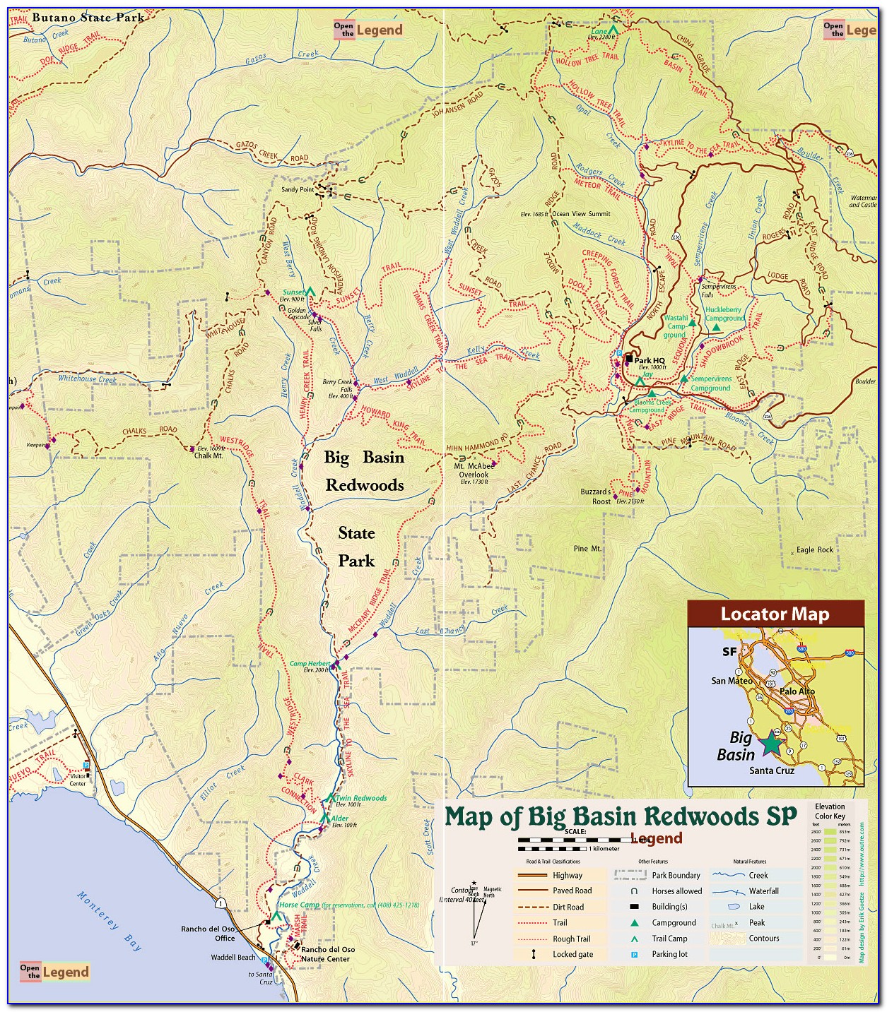 Big Basin Redwoods State Park Directions