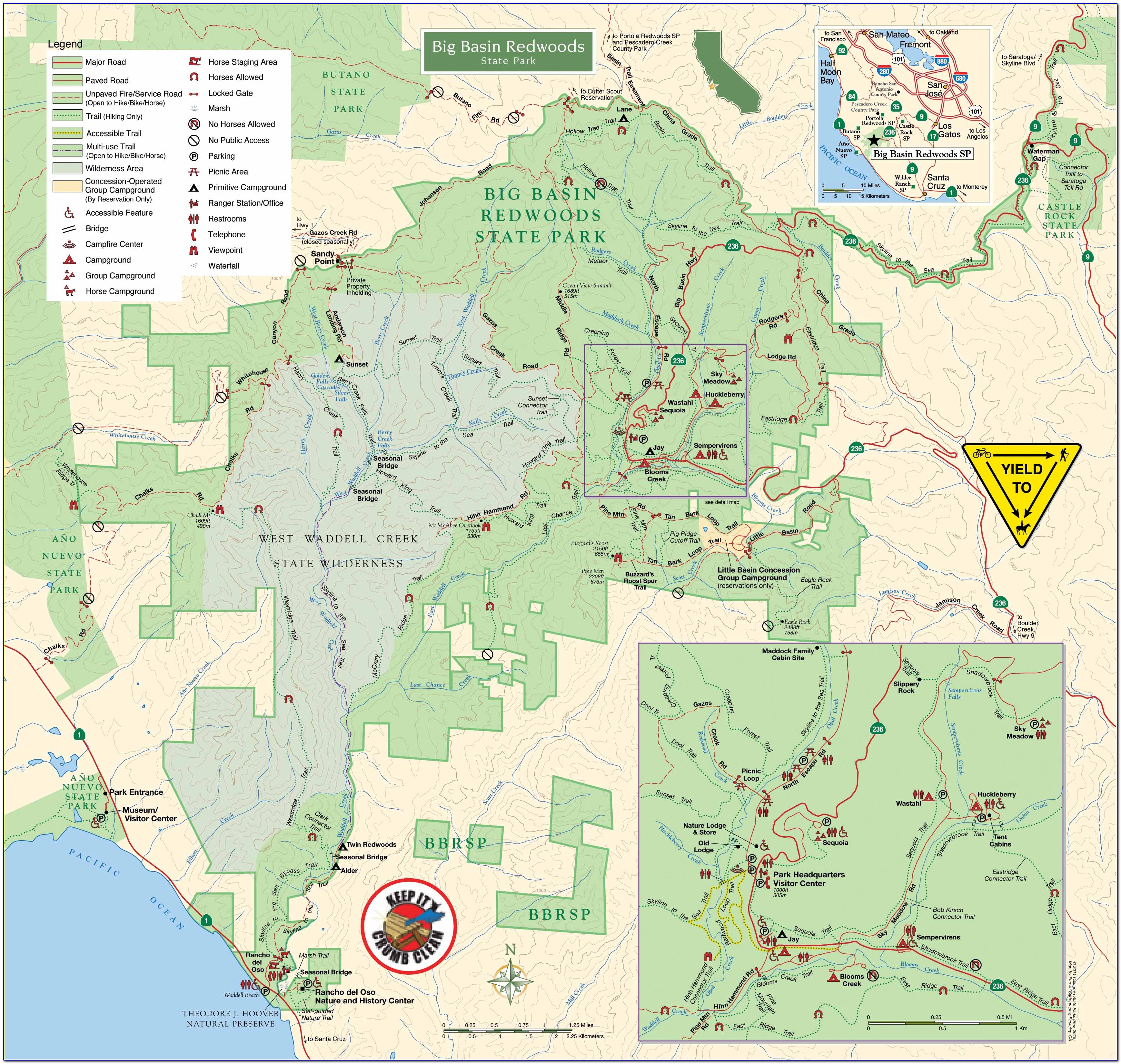Big Basin Redwoods State Park Map
