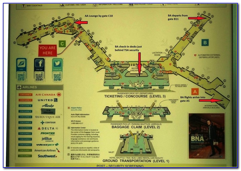 Bna Airport Map Gates