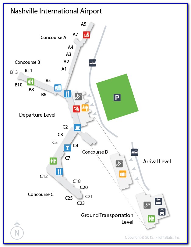 Bna Airport Map Southwest Terminal