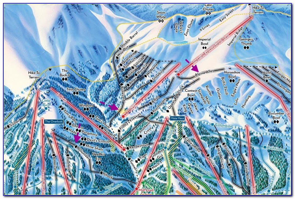Breckenridge Ski Map Canvas