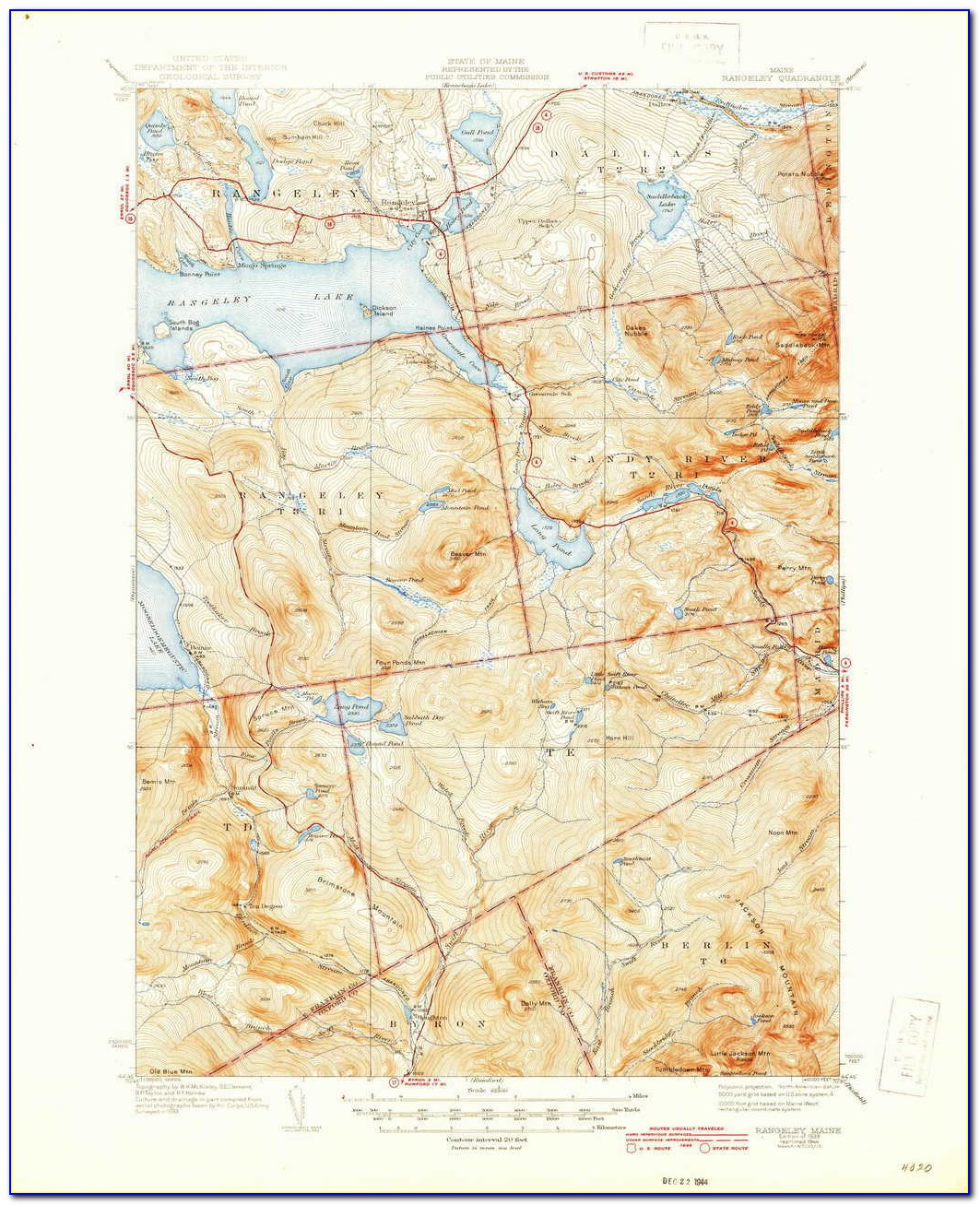 Bridgton Maine Topographic Map
