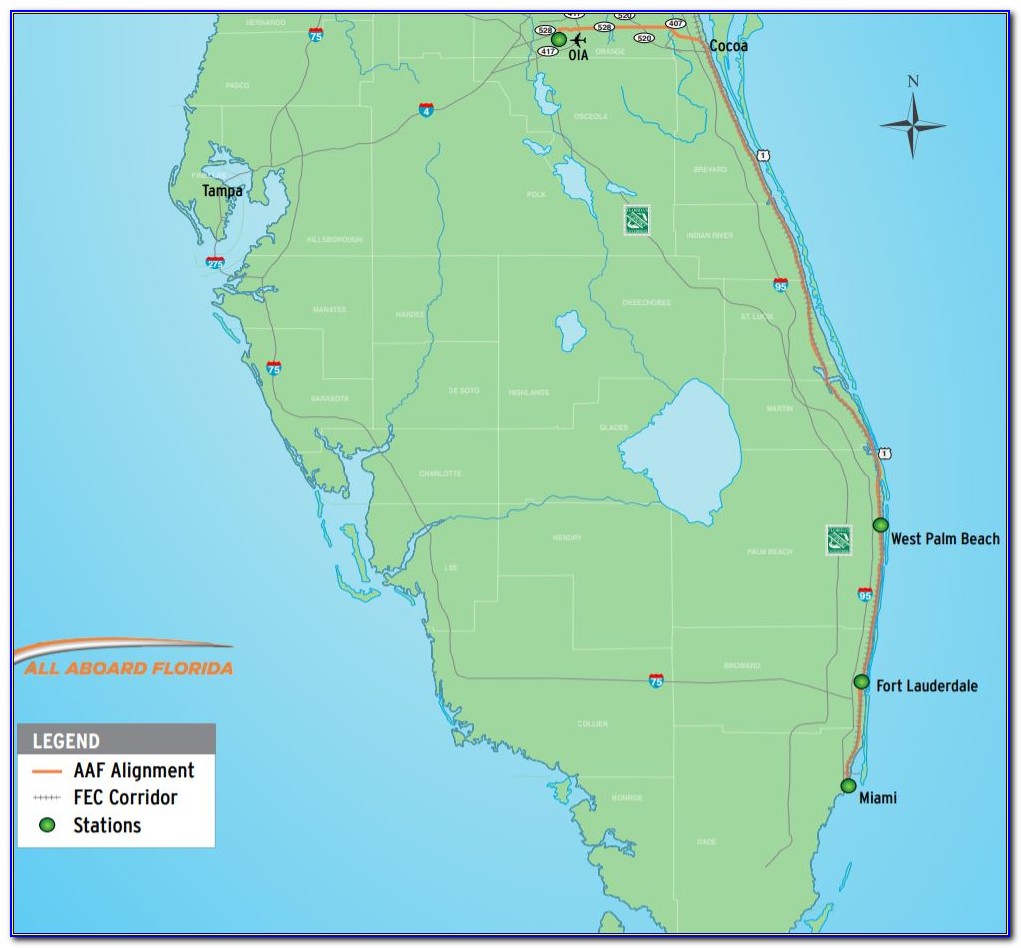 Brightline Train Miami Map