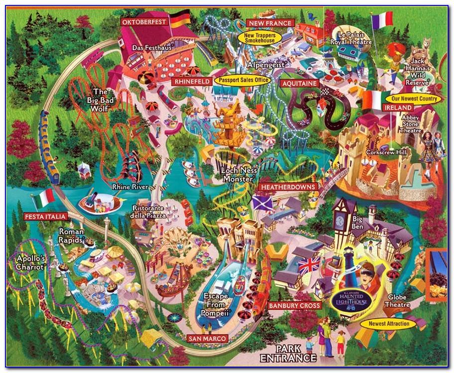 Busch Gardens Williamsburg Howl O Scream Map
