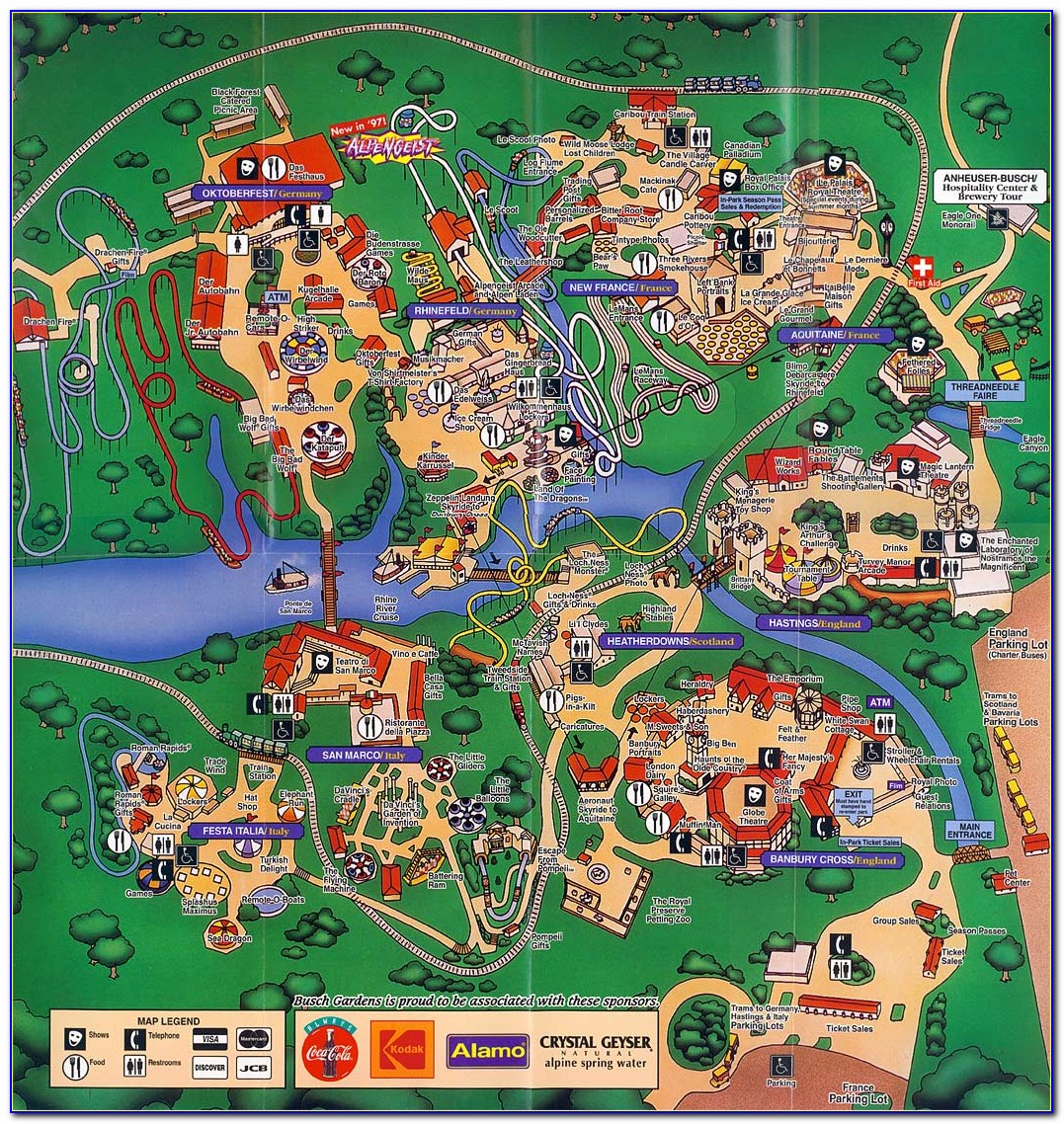 Busch Gardens Williamsburg Map 2018