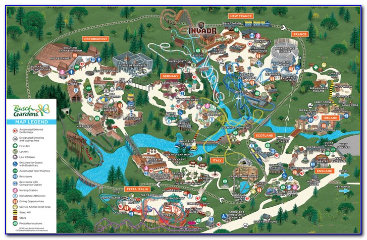 Busch Gardens Williamsburg Map 2019