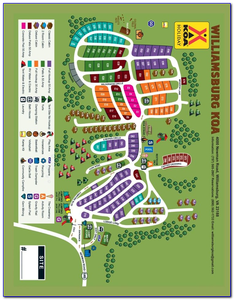 Busch Gardens Williamsburg Parking Lot Map