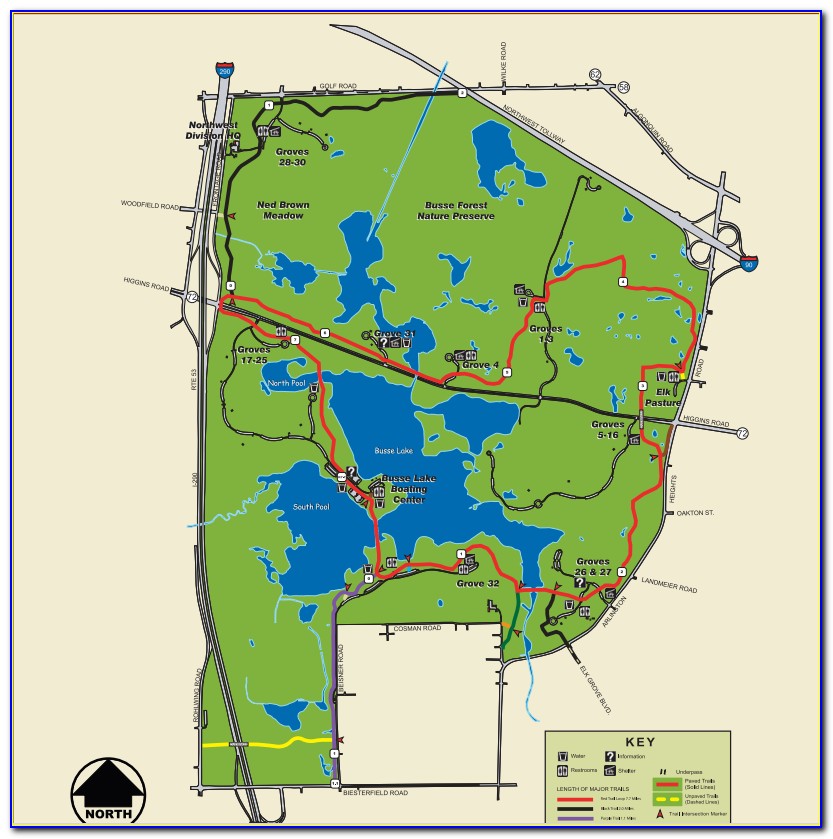 Busse Woods Grove Map