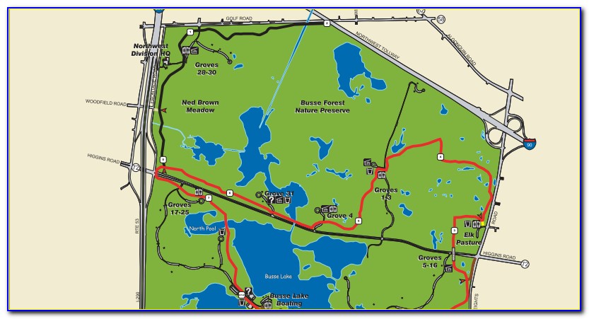 Busse Woods Map Grove 28