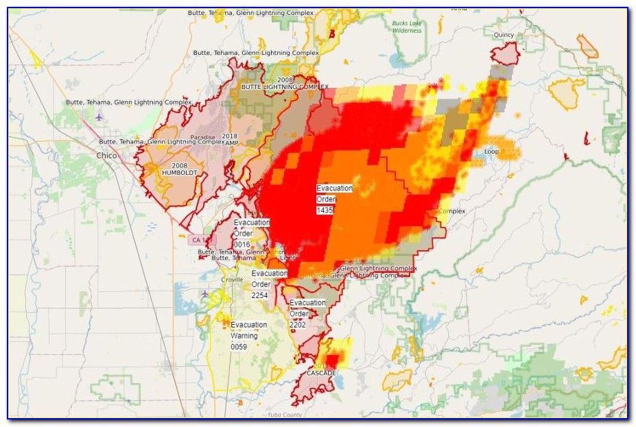 Butte County Fire Evacuation Map