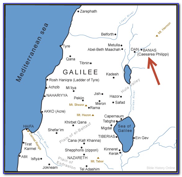 Caesarea Philippi Map