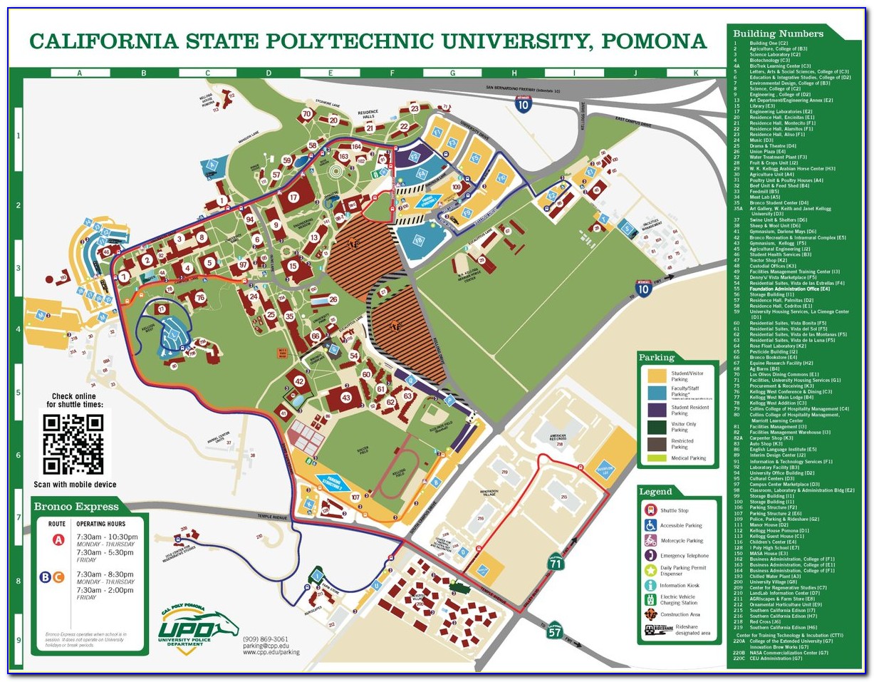 Cal Poly Pomona Map Parking