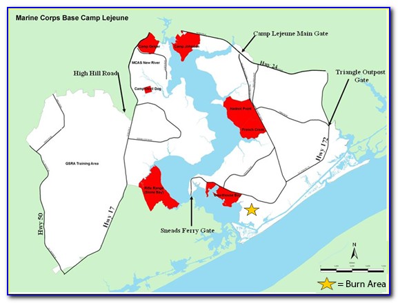 Camp Lejeune Gates Map