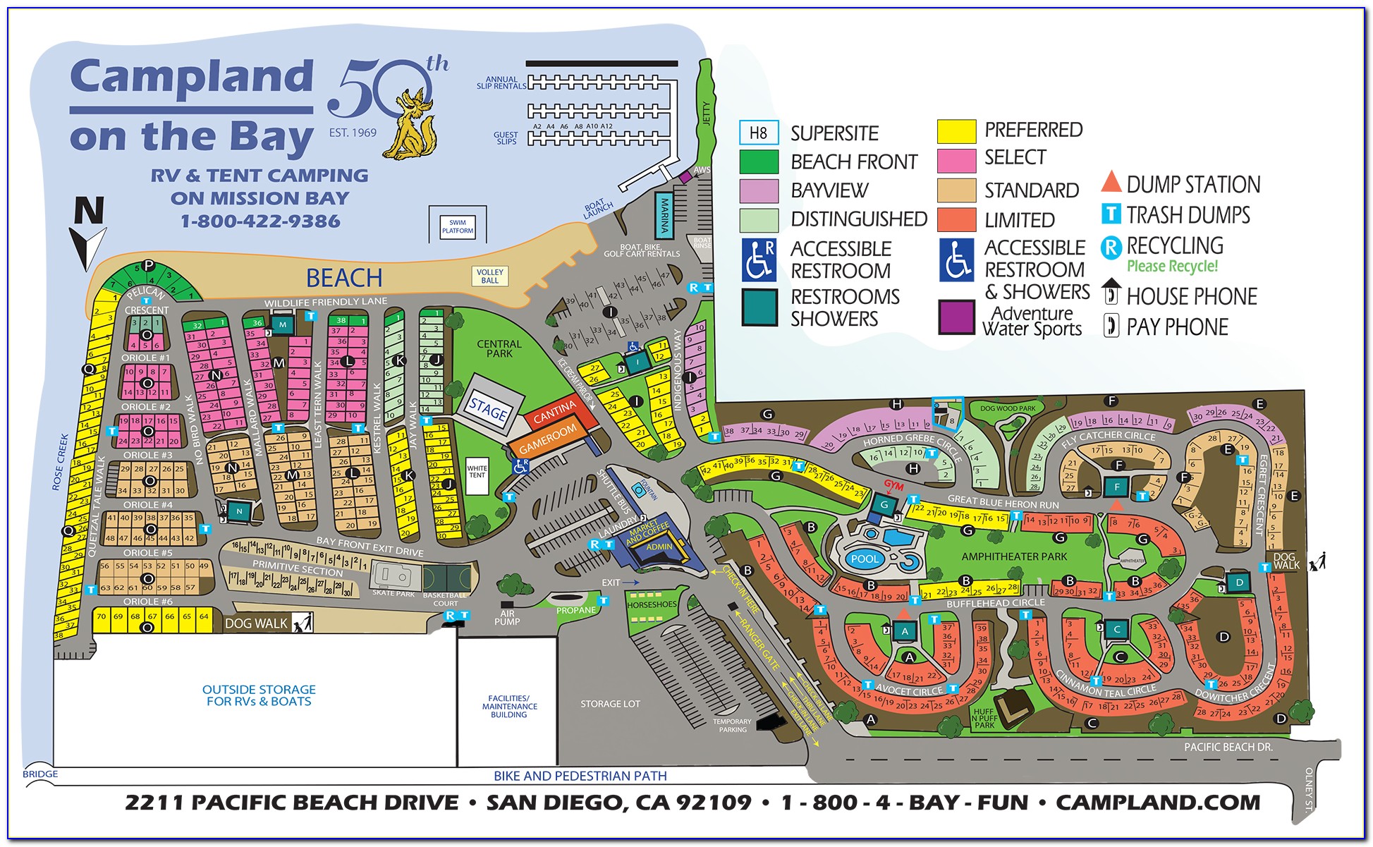 Campland On The Bay Map