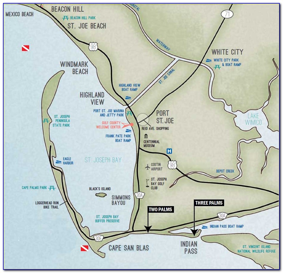 Cape San Blas Fl Map